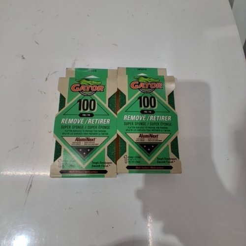 2 GATOR FINE SANDING SUPER SPONGES - 100 GRIT - YELLOW/GREEN (MODEL: 7392-012-20) image 3