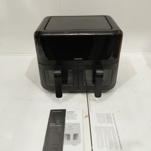 CHEFMAN TURBOFRY TOUCH SCREEN DUAL BASKET AIR FRYER WITH EASY VIEW BASKETS - 6QT TOTAL CAPACITY - BLACK (MODEL: RJ38-SQPF-3TDB-2W) image 3