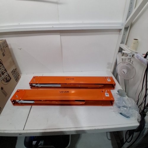 2PK HEAVY DUTY ADJUSTABLE HEIGHT FOLDING WORK SAWHORSES - 1800LBS MAX - ORANGE/BLACK (MODEL: SL-T010) image 3