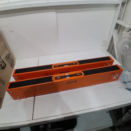 2PK HEAVY DUTY ADJUSTABLE HEIGHT FOLDING WORK SAWHORSES - 1800LBS MAX - ORANGE/BLACK (MODEL: SL-T010) image 5
