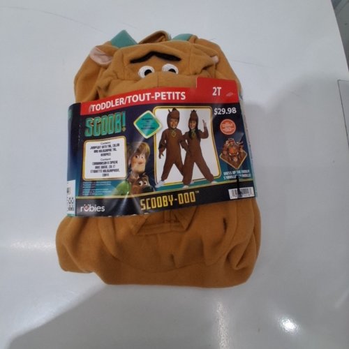 2PC UNISEX KID'S RUBIES SCOOBY DOO SCOOB! COSTUME - 2T - BROWN image 2