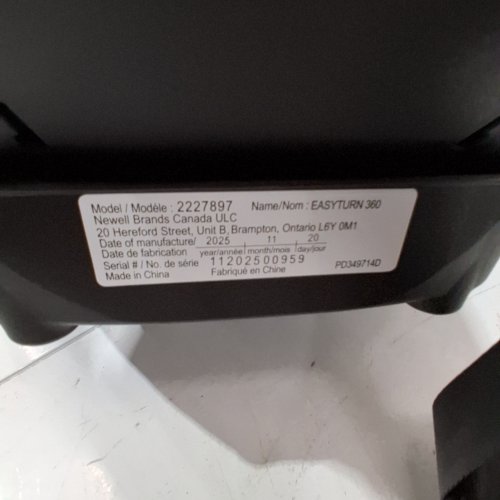 GRACO EASYTURN 360 2-IN-1 CONVERTIBLE CAR SEAT - CYRAN BLACK/GREY (MODEL: 2227897) image 2