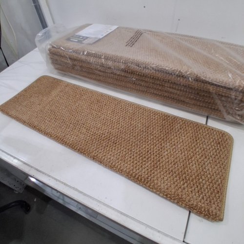 14PK HOPEVIVA ROUNDED BULLNOSE STAIR TREADS - 9.44" X 29.5"X 1.9" - GOLDEN - (MODEL: HFM00160814) image 3