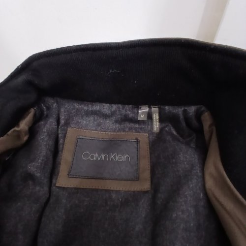 CALVIN KLEIN ZIP-UP WIND-PROOF BOMBER JACKET - MEDIUM - BROWN & BLACK (STYLE:CM802918) image 3