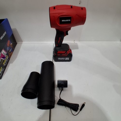 BULLSEYE RECHARGEABLE CORDLESS BLOWER - 20 V, 24,000 RPM - RED / BLACK image 3