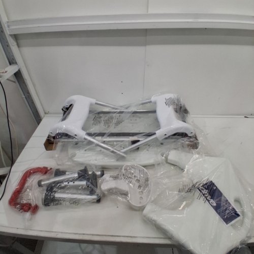 DRIVE MEDICAL FOLDING UNIVERSAL SLIDING TRANSFER BENCH - 300LBS CAPACITY - WHITE/GREY image 2