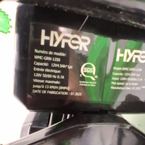 HYPER BICYCLES ELECTRIC YOUTH DIRTKBIKE - 12.8 KM/H MAX SPEED - 12 V - GREEN (MODEL: WMC-GRN-1250) image 3