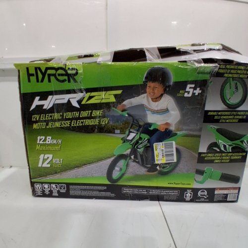 HYPER BICYCLES ELECTRIC YOUTH DIRTKBIKE - 12.8 KM/H MAX SPEED - 12 V - GREEN (MODEL: WMC-GRN-1250) image 8