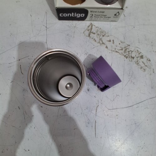 2PK CONTIGO WEST LOOP TRAVEL MUGS - 16 OZ EACH - PURPLE AND BROWN (MODEL: 2027032) image 3