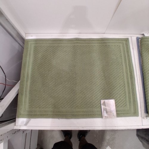 RIVIERA HOME COTTON WOVEN NON-SLIP BATH MAT - 25" X 34" - GREEN (MODEL: 1973133) image 2