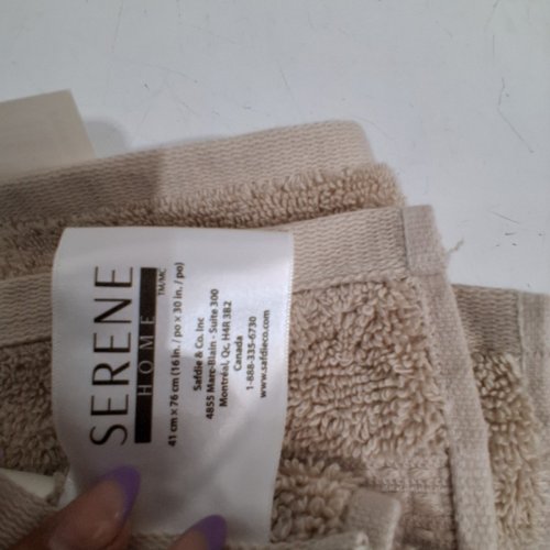 3PK SERENE HOME COLLECTION 100% COTTON HAND TOWELS - 16" X 30" - TAUPE BROWN (MODEL:3414444) image 3