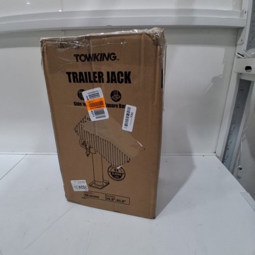 TOWKING SIDE WIND SQUARE BASE TRAILER JACK - 5,000 LBS; 10" TRAVEL; 11.3" - 21.3" RANGE - BLACK (ITEM: 00701124B) image 5