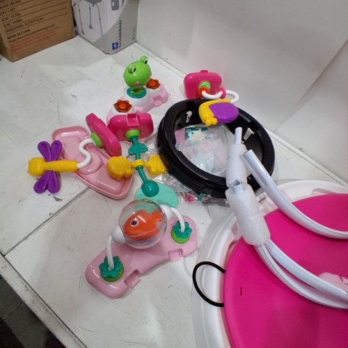 BRIGHT STARTS BOUNCE BOUNCE BABY 2-IN-1 ACTIVITY JUMPER & TABLE - PINK (MODEL: 12663) image 3
