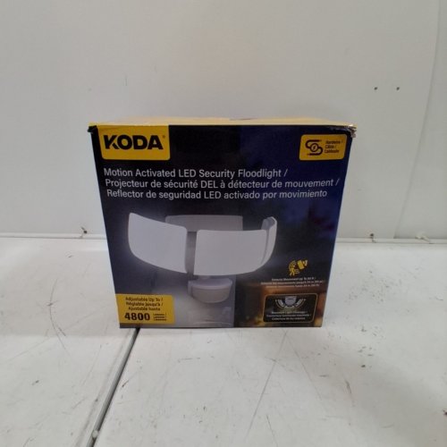 KODA MOTION-ACTIVATED LED SECURITY FLOOD LIGHT - 4800LM - WHITE (MODEL: 1938035/LM030878) image 3