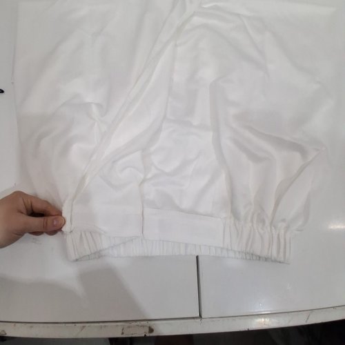 VELCRO TOP ROUND TABLE SKIRT - 29" X 14.5" - WHITE image 2