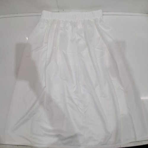 VELCRO TOP ROUND TABLE SKIRT - 29" X 14.5" - WHITE image 3