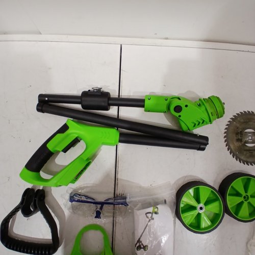 CORDLESS GRASS TRIMMER KIT WITH ACCESSORIES - 21 V - GREEN image 6