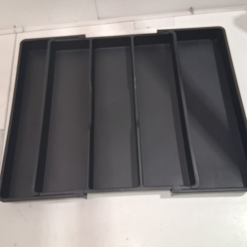 LIFEWIT SILVERWARE DRAWER ORGANIZER EXPANDABLE UTENSIL CUTLERY TRAY - 13" X 15" - BLACK image 2
