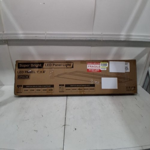 2PK LED PANEL LIGHT - 1FT X 4FT, 20W/25W/30W/35W/40W, 3000 K/3500 K/4000 K/5000 K/6500 K - WHITE image 4