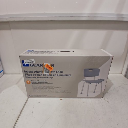 MEDLINE GUARDIAN DELUXE ALUMINUM BATH CHAIR - 400LBS CAP - GREY (MODEL: G2-101KRX1) image 4