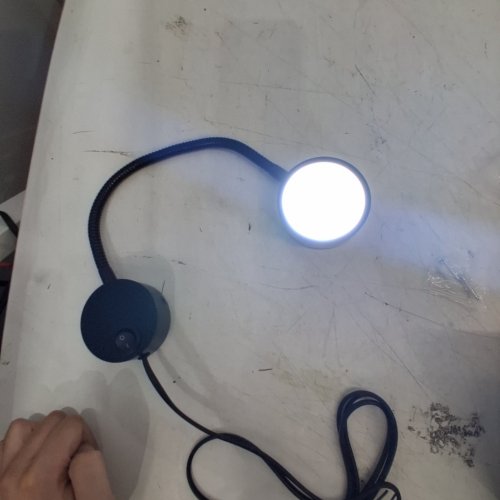 GOOSENECK WALL-MOUNT LED READING LIGHT - 12" - BLACK image 2