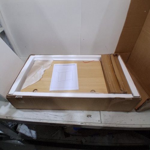 MODERN WOODEN STORAGE CABINET - 29" X 30" - WOOD TONE image 8