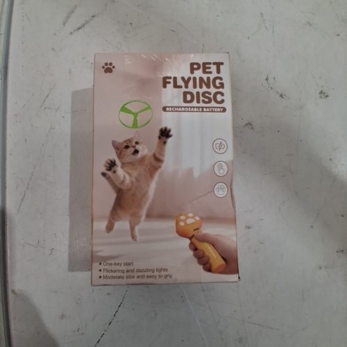 9PC RECHARGEABLE FLYING DISC CAT TOY - MULTI-COLOUR image 4