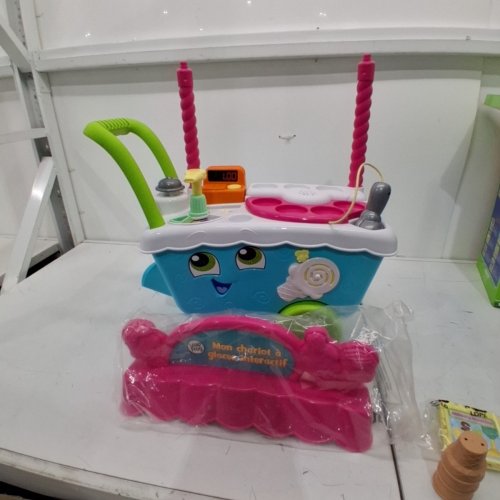 *FRENCH VERSION* LEAPFROG SCOOP AND LEARN PLASTIC ICE CREAM CART TOY SET - FOR KIDS AGED 2+YRS - MULTICOLOUR (MODEL: 80-600700) image 3