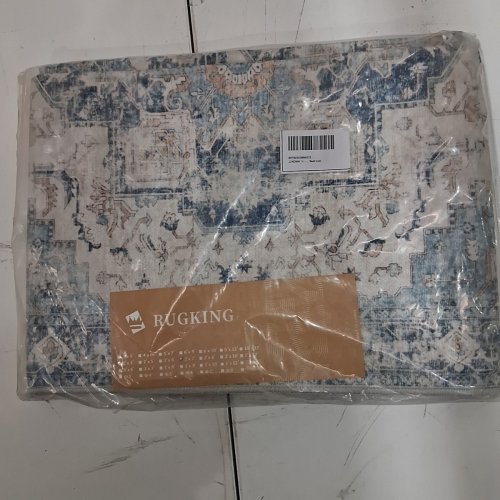 RUGKING NON-SLIP AREA RUG - 2FT X 7FT - VINTAGE BLUE/WHITE (STYLE : 00610389559206) image 2
