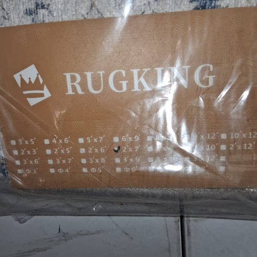 RUGKING NON-SLIP AREA RUG - 2FT X 7FT - VINTAGE BLUE/WHITE (STYLE : 00610389559206) image 3