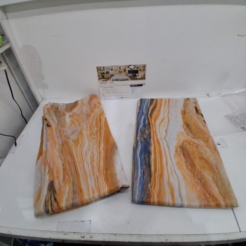 (2 PANNEL) SEGMENT LAYERS OF MARBLED ROCK CURTAINS - 51.5" X 94" - MULTICOLOR image 2
