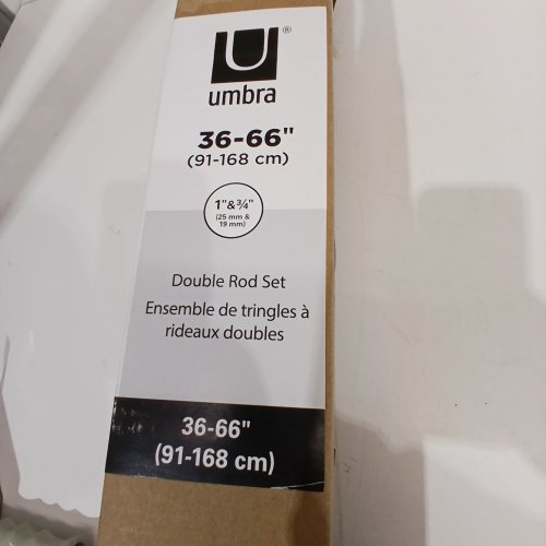 UMBRA CAPPA EXTENDABLE ROD - 36"-66" - POLISHED SILVER image 3