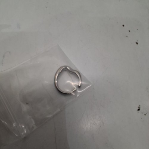 WOMENS ASYMMETRICAL ADJUSTABLE RING - SILVER TONE image 3