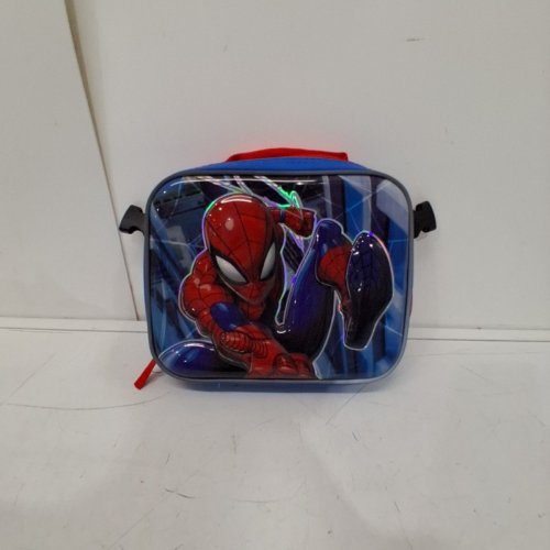MARVEL SPIDER-MAN INSULATED LUNCH BAG - 9.5" X 8" X 2.5" - RED/BLUE image 2