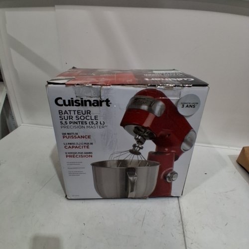 CUISINART PRECISION MASTER TILT-HEAD STAND MIXER - 5.5QT. BOWL - RED (MODEL: SM-50RC) image 7