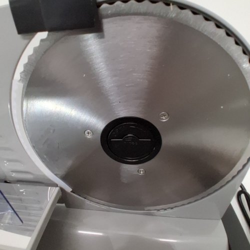 FOHERE MEAT SLICER MACHINE WITH PRECISE 0-15MM ADJUSTABLE THICKNESS AND FOOD PUSHER - 7.5" BLADE - SILVER/BLACK (MODEL: SL-519N) image 4