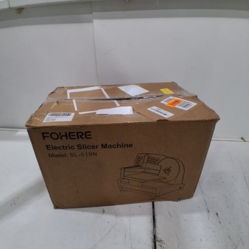 FOHERE MEAT SLICER MACHINE WITH PRECISE 0-15MM ADJUSTABLE THICKNESS AND FOOD PUSHER - 7.5" BLADE - SILVER/BLACK (MODEL: SL-519N) image 6