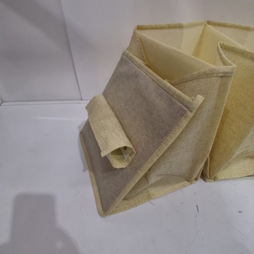 HANGING FABRIC STORAGE ORGANIZER - 38" X 10" - BEIGE image 5