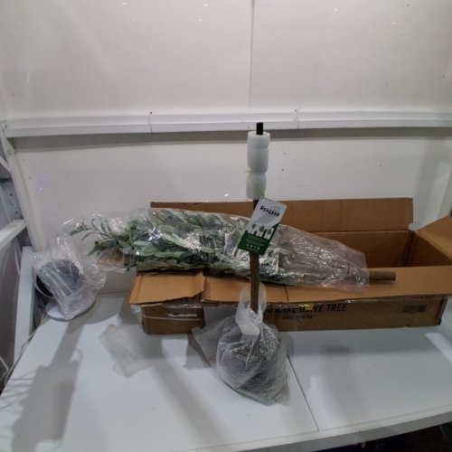 REALEAD ARTIFICIAL FAUX POTTED OLIVE TREE WITH BRANCHES AND FRUITS - 7FT (MODEL: REJTGLSXP-7FT) image 2