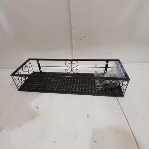 QUMENEY BALCONY RAILING HANGING PLANTER, DECORATIVE WINDOW PORCH PLANTER - 23.6" X 7.8" X 4.3" - BLACK image 3