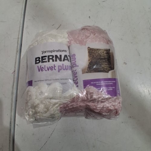 2PK BERNAT BLANKET VELVET PLUS YARN - 78 YARD/EACH - PINK DUST/CREAM image 3