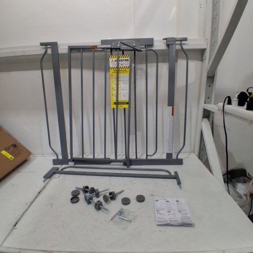 REGALO EASY STEP EXTRA WIDE BABY GATE - 29"- 49" X 30" - GREY (MODEL: 1164 EP DS) image 3
