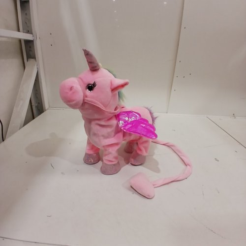 ADURELLO WALKING & SING UNICORN PLUSH TOY FOR CHILDREN - 14" - PINK image 2