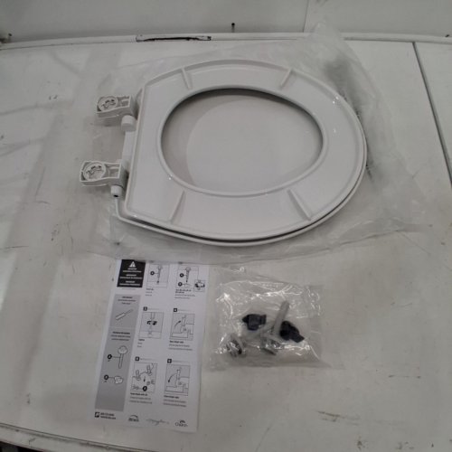 BEMIS PLASTIC ROUND TOILET SEAT - 16" - WHITE (MODEL: 730SLEC000) image 2