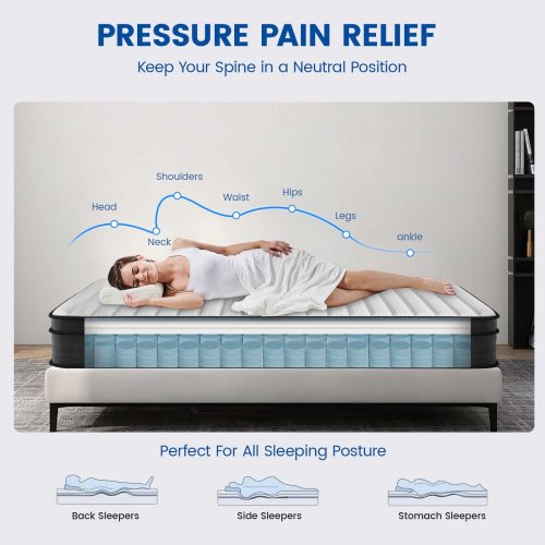 CY MEMORY FOAM INNERSPRING HYBRID MATTRESS - 12" - KING (MODEL: WM-SEA-012 K) image 3