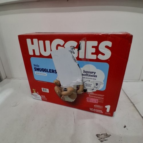 168PK HUGGIES SNUG & DRY DISPOSABLE BABY DIAPERS - SIZE 1 - DISNEY WINNIE THE POOH image 3