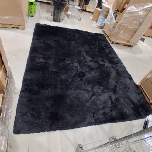 FLUFFY AREA RUG - 9FT X 12FT - BLACK image 3