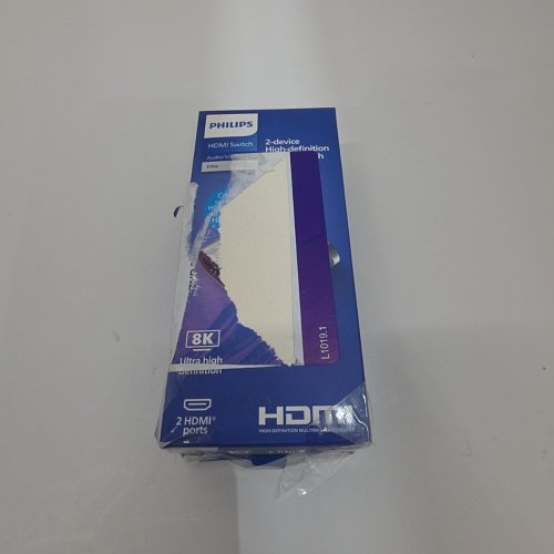 PHILIPS 2 DEVICE HDMI SWITCH SPLITTER - SUPPORTS HD DOLBY 7.1 SURROUND SOUND - 8K @ 60HZ, 4K @ 120HZ - GREY (MODEL: SWV9173GR/37) image 3