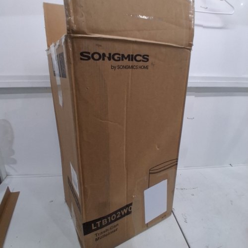 SONGMICS TRASH CAN WITH LID STAINLESS STEEL SMALL WASTE BIN - 8 GALLON - WHITE (MODEL: LTB102W01) image 5