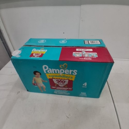 100PK PAMPERS SWADDLERS 360 PULL-ON DIAPERS - SIZE 4 image 2